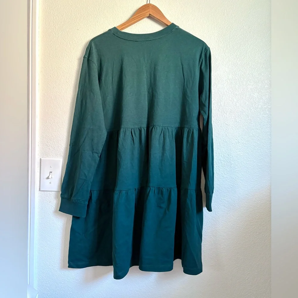 NWT Dark Green Zara Midi Dress - Picture 3 of 5